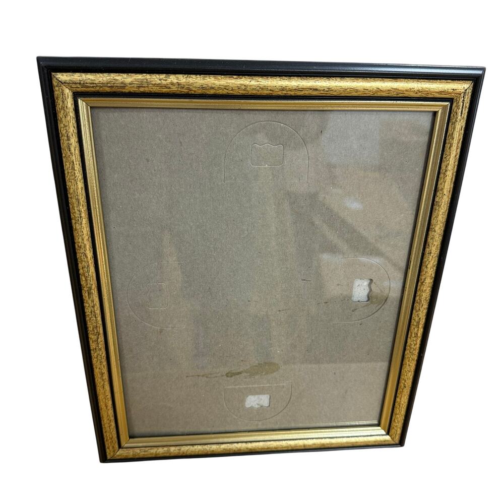 Vintage Gold Black Solid Wood? Picture Frame 8x10 Hanging Standing Decor
